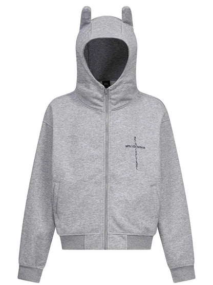 Men's Devil Horn Zip-Up Hoodie