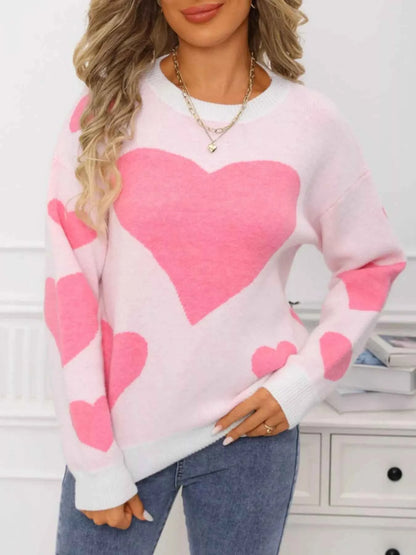 Valentine's Day Heart Crew Neck Sweater