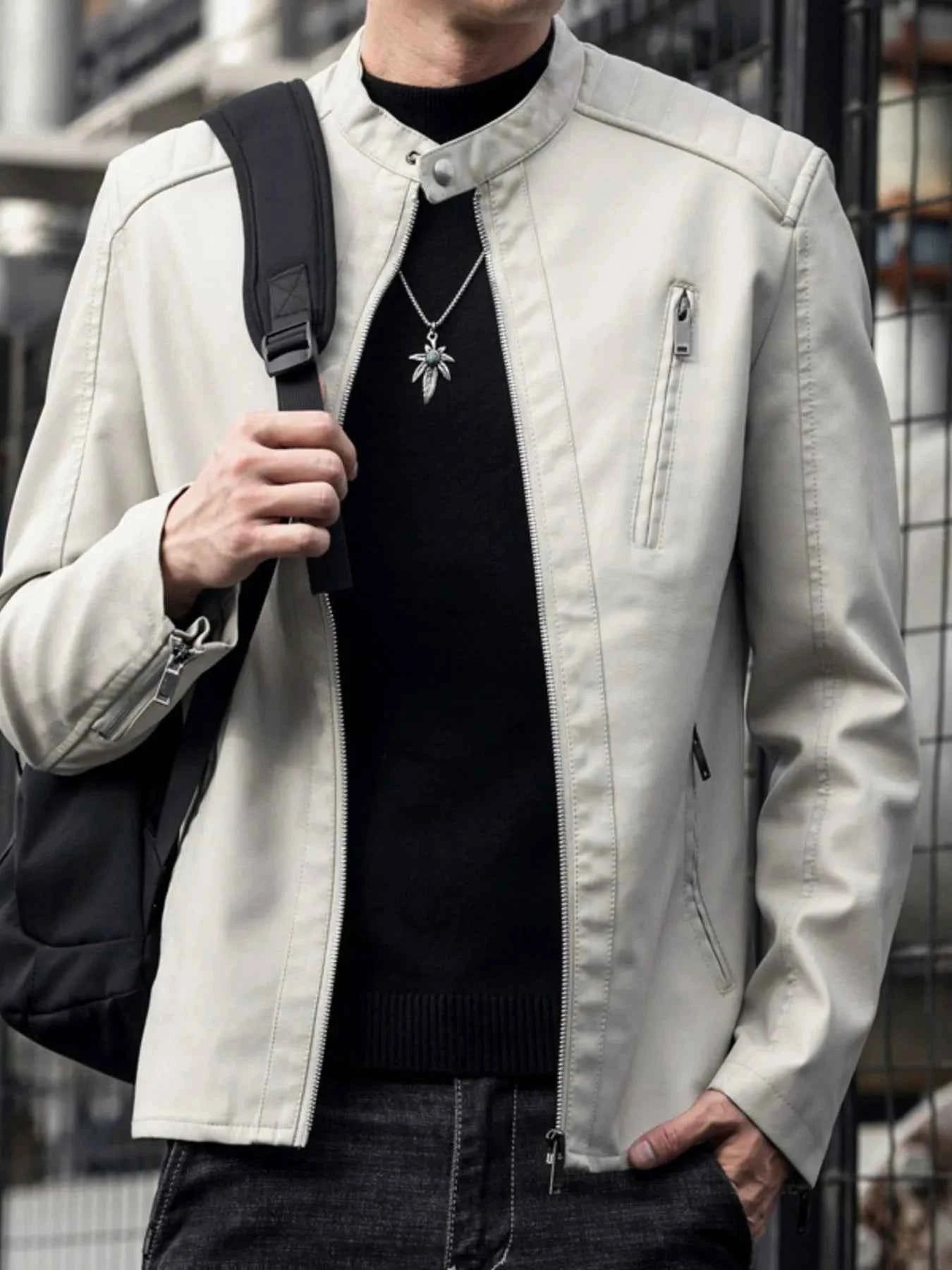 Men's Plus Size Zip Up Long Sleeve Jacket