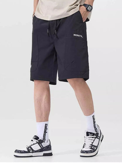 Men's Plus Size Drawstring Cargo Shorts