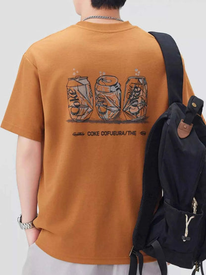 Men's Plus Size Round Neck Short Sleeve T-Shirt