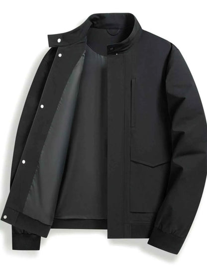 Men's Plus Size Zip Up Long Sleeve Jacket