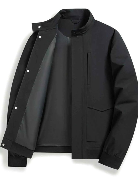 Men's Plus Size Zip Up Long Sleeve Jacket