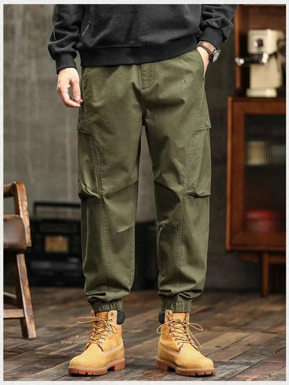 Men's Full Size Pocketed Loose Fit Joggers Plus Size