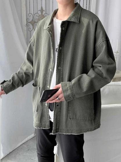 Men's Button Up Long Sleeve Jacket