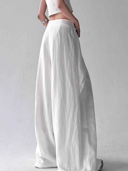 Lace Detail Wide Leg Pants