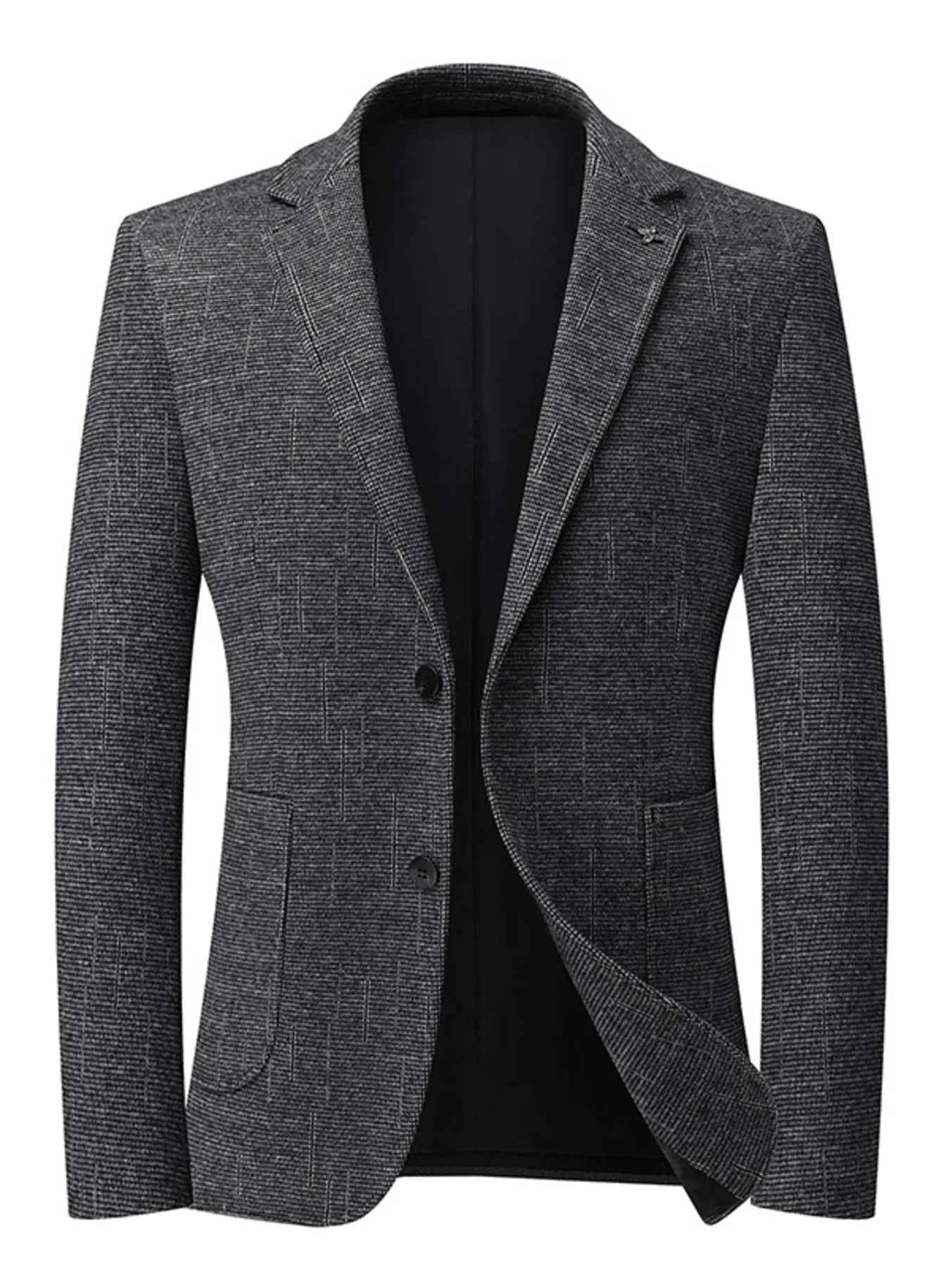 Men's Single-Breasted Tweed Blazer