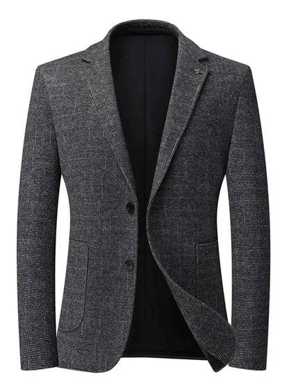 Men's Single-Breasted Tweed Blazer