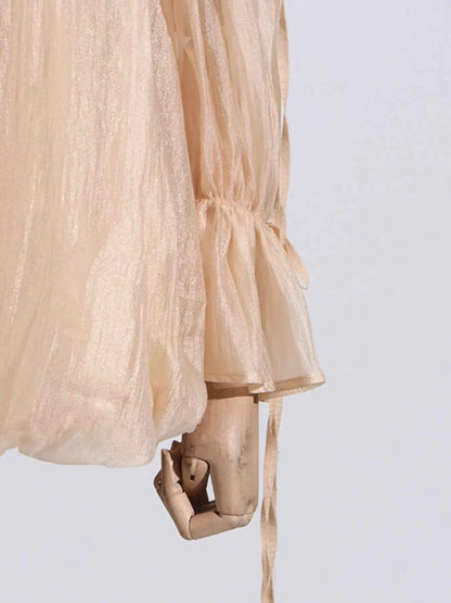 Ruffle Off-Shoulder Flounce Sleeve Blouse