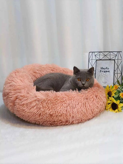 Fluffy Plush Donut Pet Nest