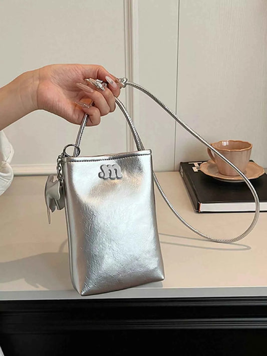 Spaghetti Strap Crossbody Bag with Charm