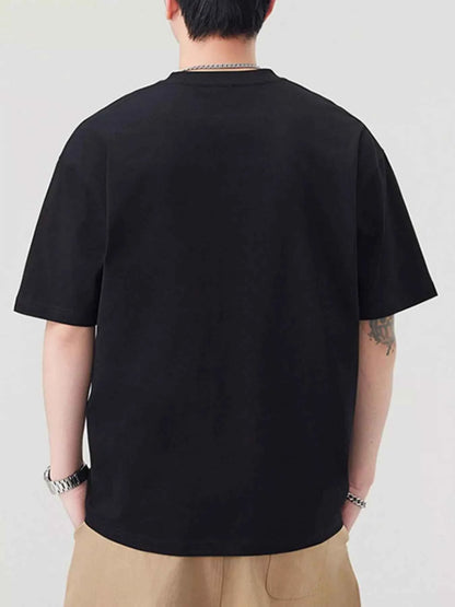 Men's Plus Size Round Neck Letter Graphic T-Shirt