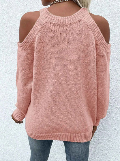 Cold Shoulder Knit Sweater