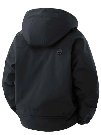 Men's Full Size Zip Up Long Sleeve Hooded Jacket Plus Size