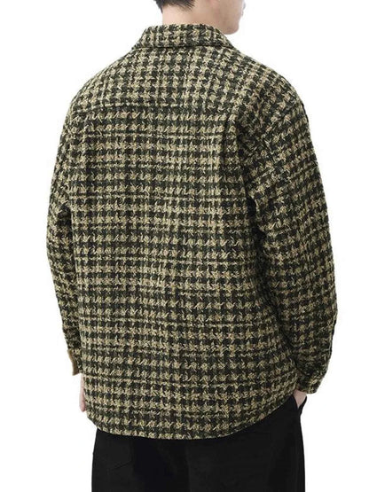 Men's Plus Size Button Up Long Sleeve Jacket