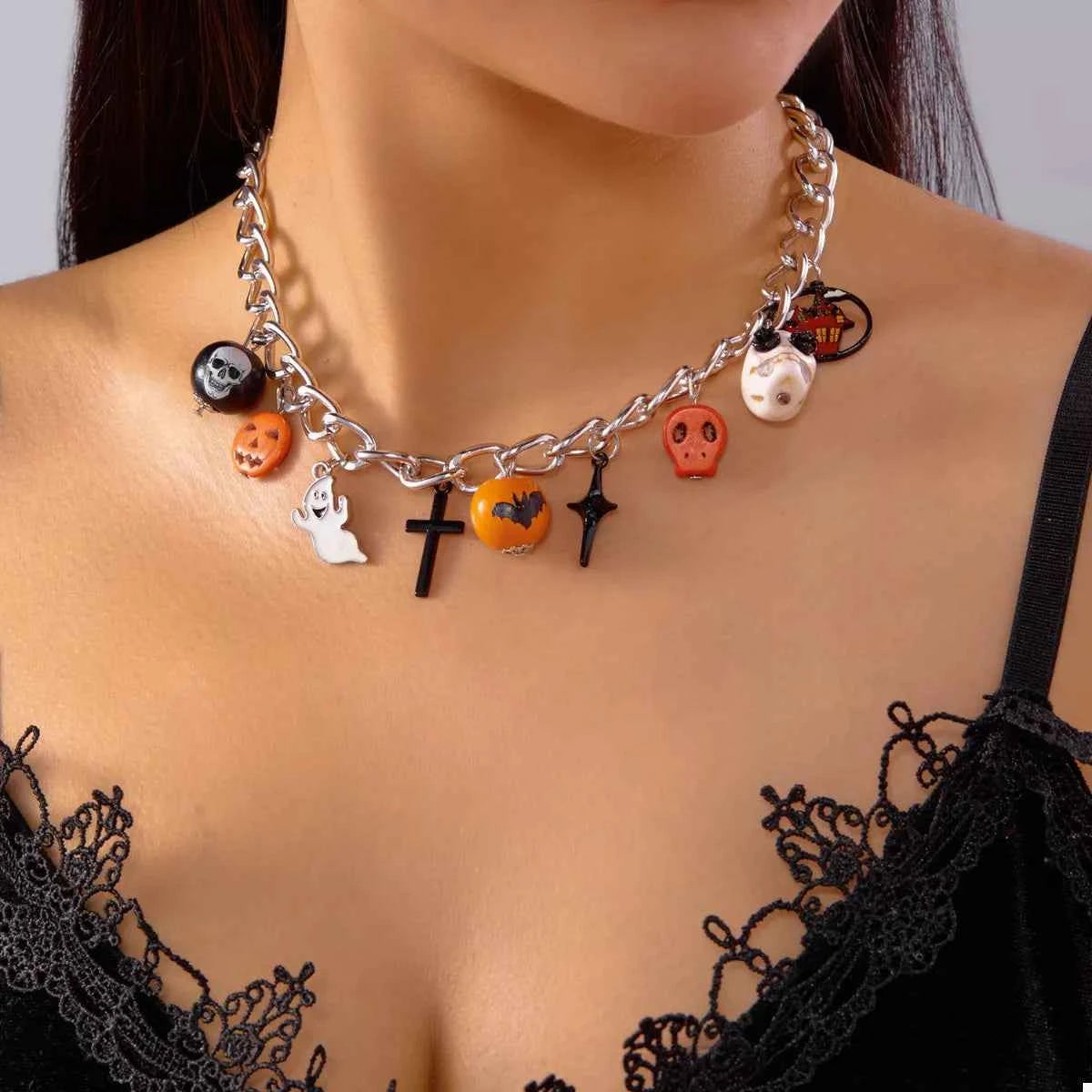 Halloween Charm Chain Necklace