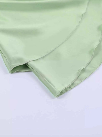 Backless Layered Ruffled Cami Dress