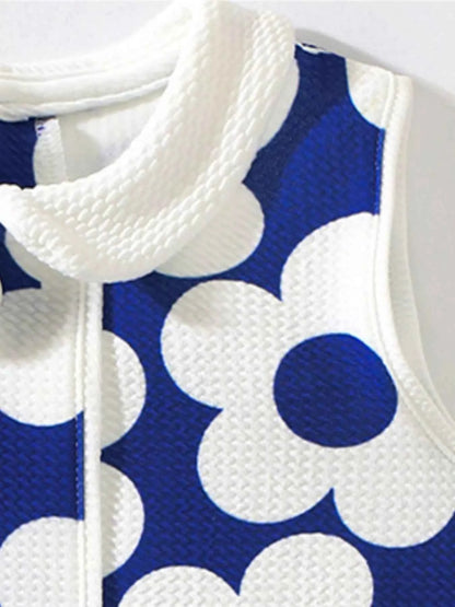 Children's Floral Print Sleeveless Dress