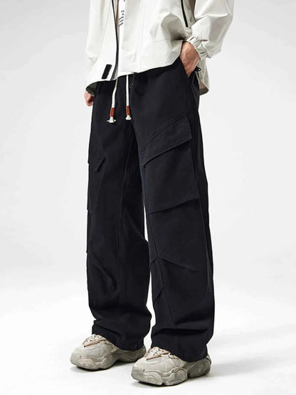 Men's Plus Size Cargo Utility Pants with Multiple Pockets
