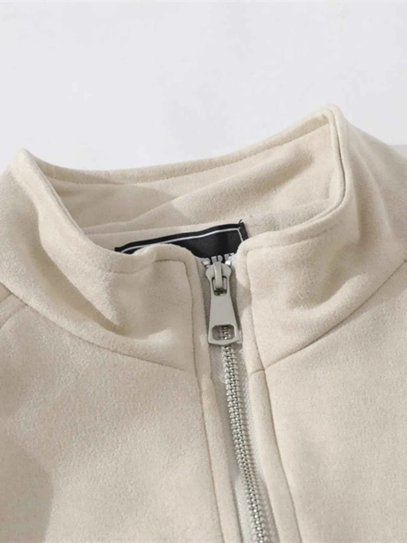 Men's Letter Zip Up Long Sleeve Hoodie