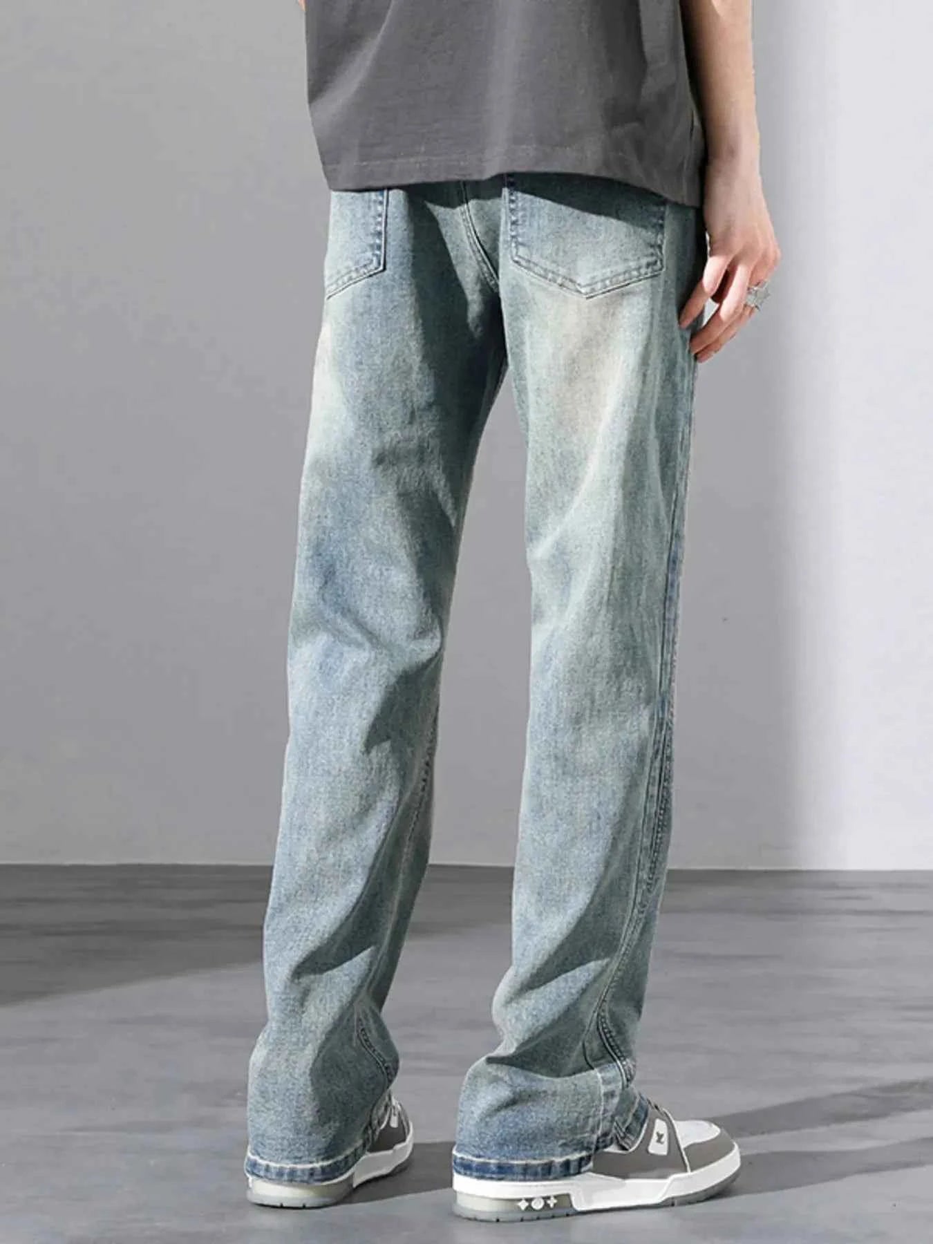 Men's Full Size Straight Leg Jeans Plus Size