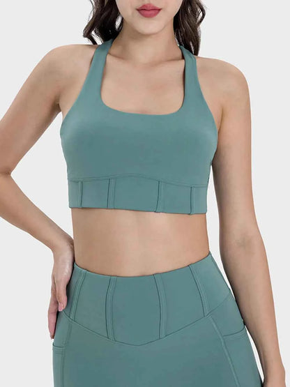 Millennia Square Neck Wide Strap Active Tank