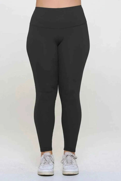 Yelete Full Size Fleece Lined High Waisted Leggings