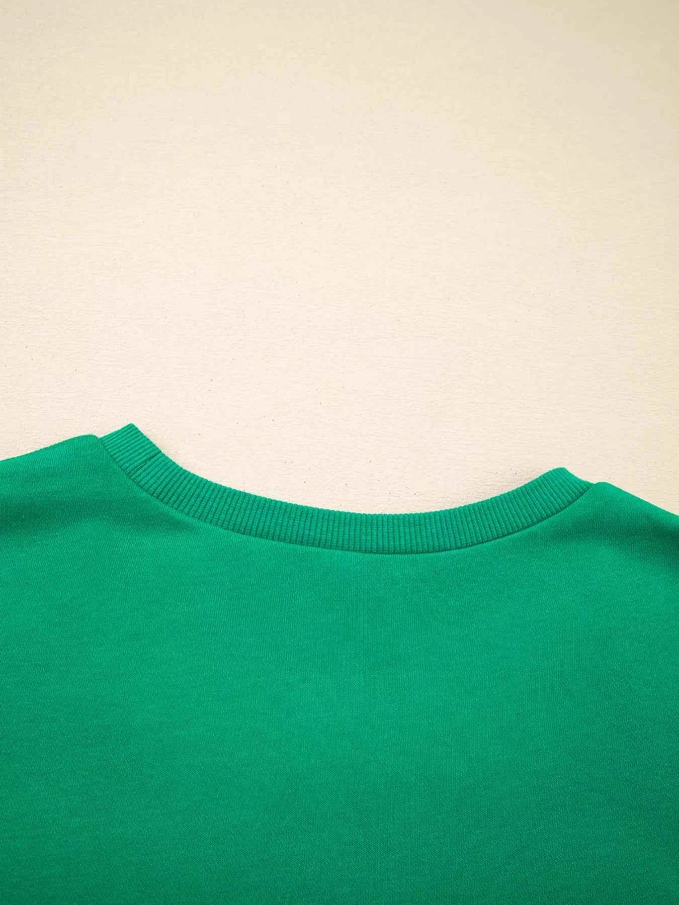 HOLLY JOLLY Towel Embroidered Christmas Holiday Sweatshirt
