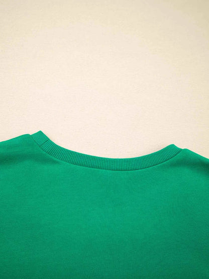 HOLLY JOLLY Towel Embroidered Christmas Holiday Sweatshirt