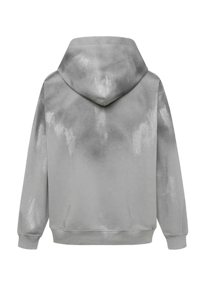 Men's Gothic Spider Web Graffiti Print Hoodie