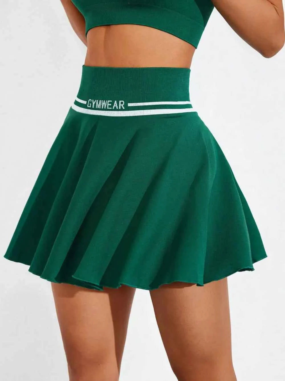 Ruched High Waist Mini Active Skirt