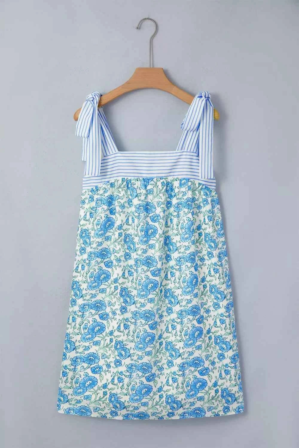 Floral Print Tie-Strap Mini Dress