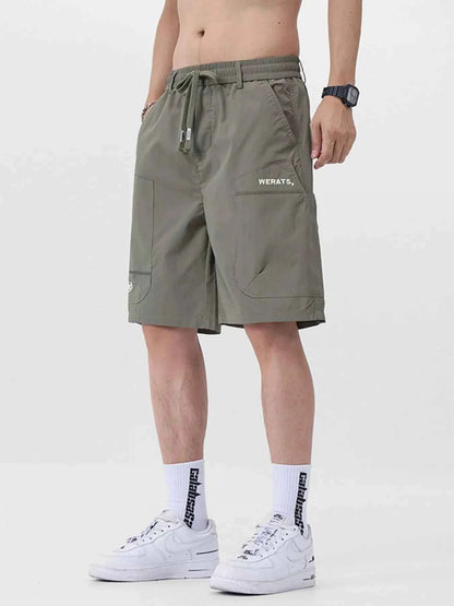 Men's Plus Size Drawstring Cargo Shorts