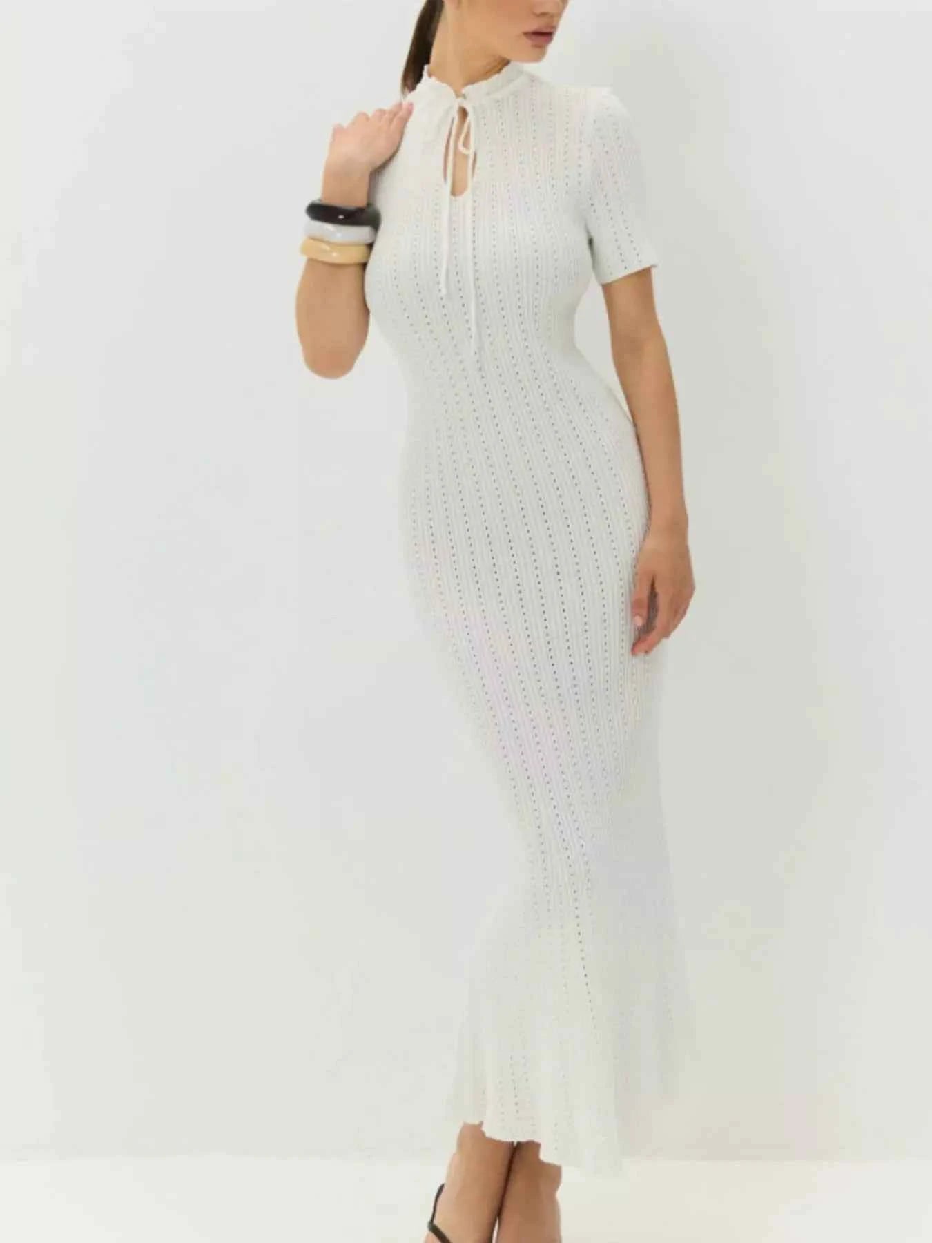 Short Sleeve Knitted Mermaid Dress