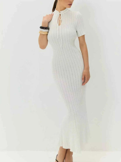 Short Sleeve Knitted Mermaid Dress