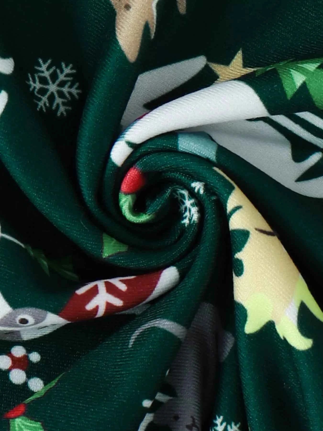 Children's Christmas Print Top and Pants Set