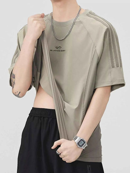 Men's Plus Size Round Neck Short Sleeve T-Shirt