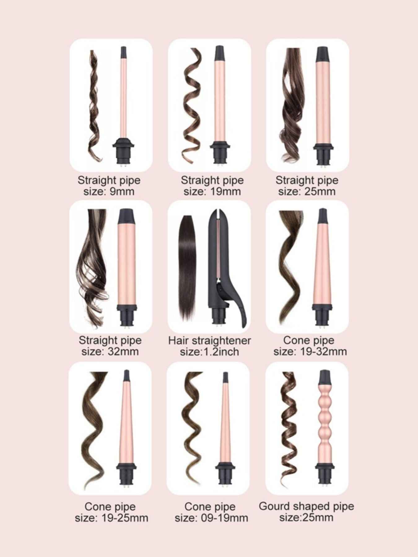 5 in 1 Interchangeable Hair Curling Iron