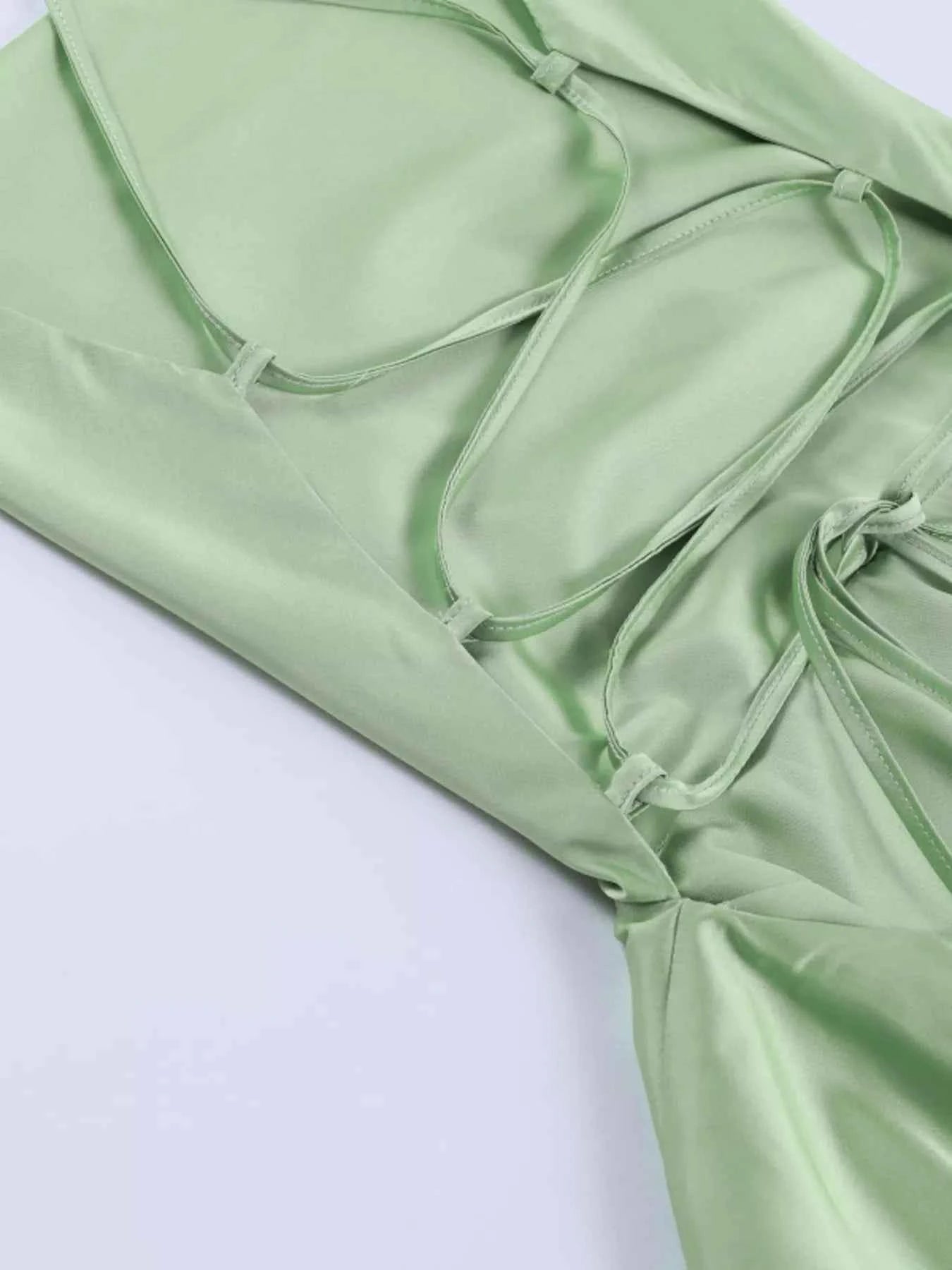 Backless Layered Ruffled Cami Dress