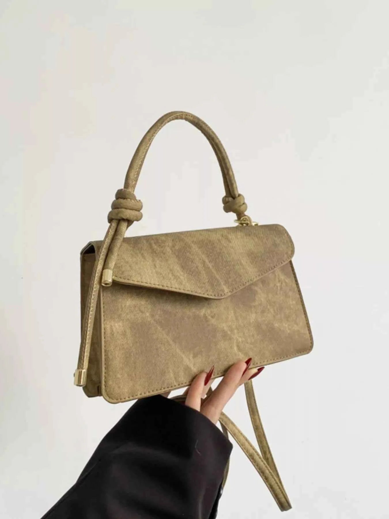 Flap Crossbody Bag with Top Handle