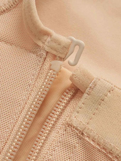 Full Size Side Zip Up Wide Strap Shapewear