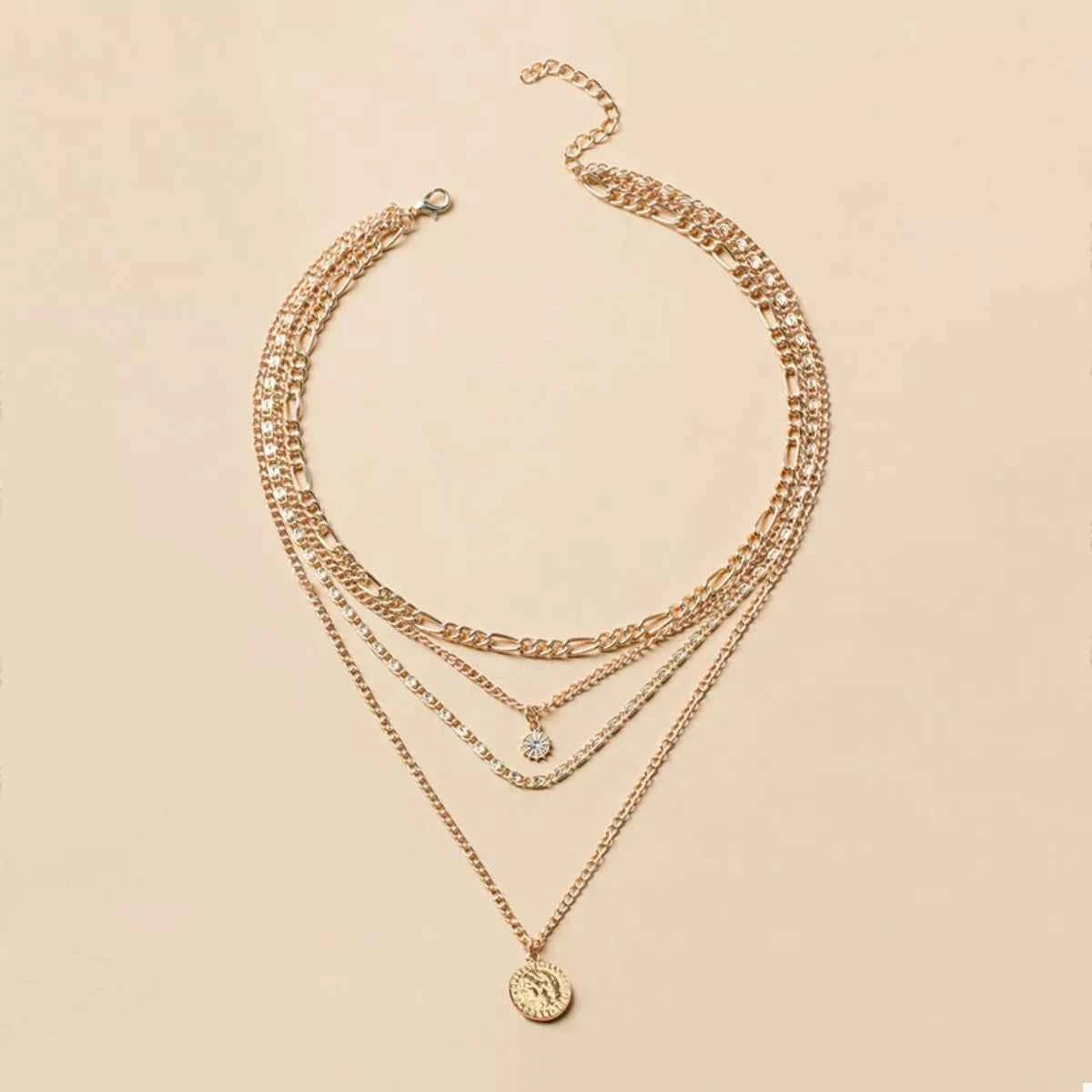 Four Layered Pendant Necklace