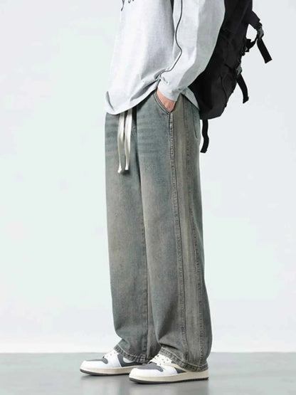 Men's Plus Size Wide Leg Jeans