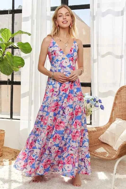 ADORA Bow Back Floral Cami Dress