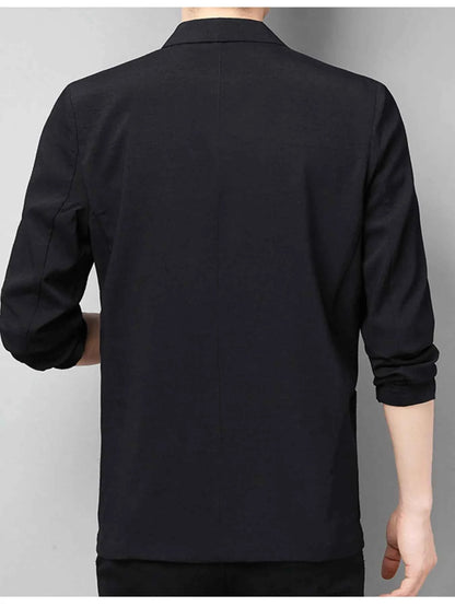 Men's Full Size Button Up Long Sleeve Blazer Plus Size