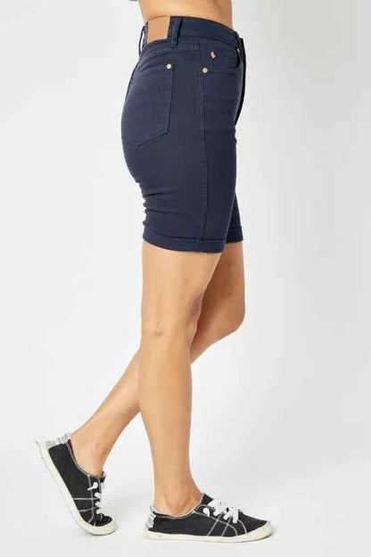 Judy Blue Full Size High Waist Tummy Control Bermuda Shorts