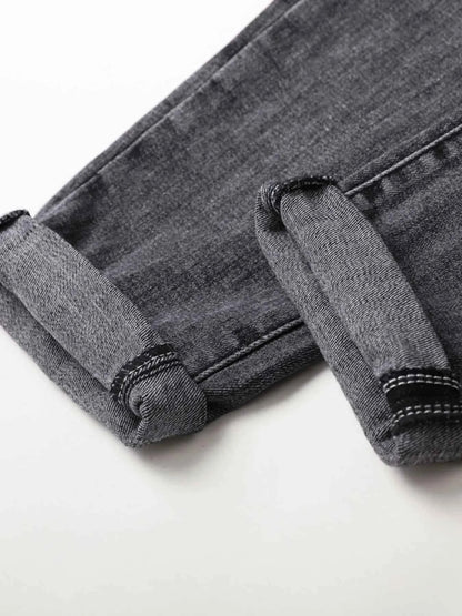 Men's Distressed Slim Fit Ripped Jeans