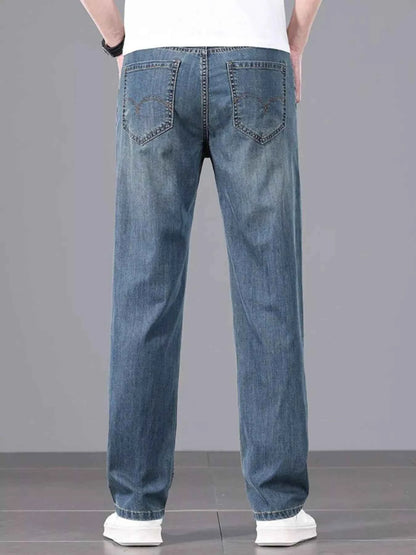 Men's Straight Fit Wash Jeans