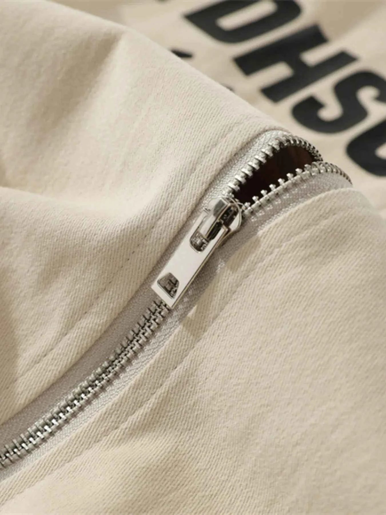 Men's Striped Hem Zip Up Jacket