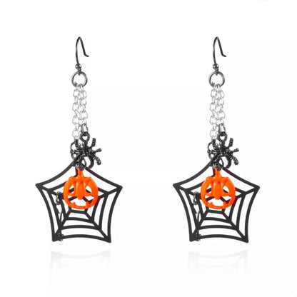 Halloween Spider Web Earrings